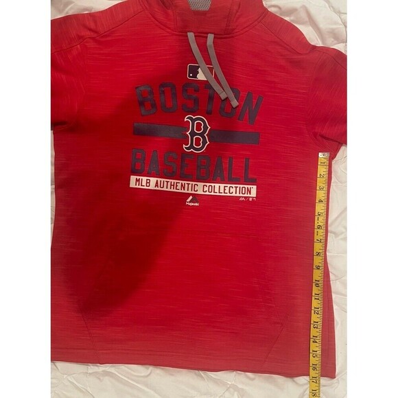 Boston Red Sox Majestic Field Therma Base Hoodie Hooded Sweatshirt Men’s Large - Picture 12 of 12